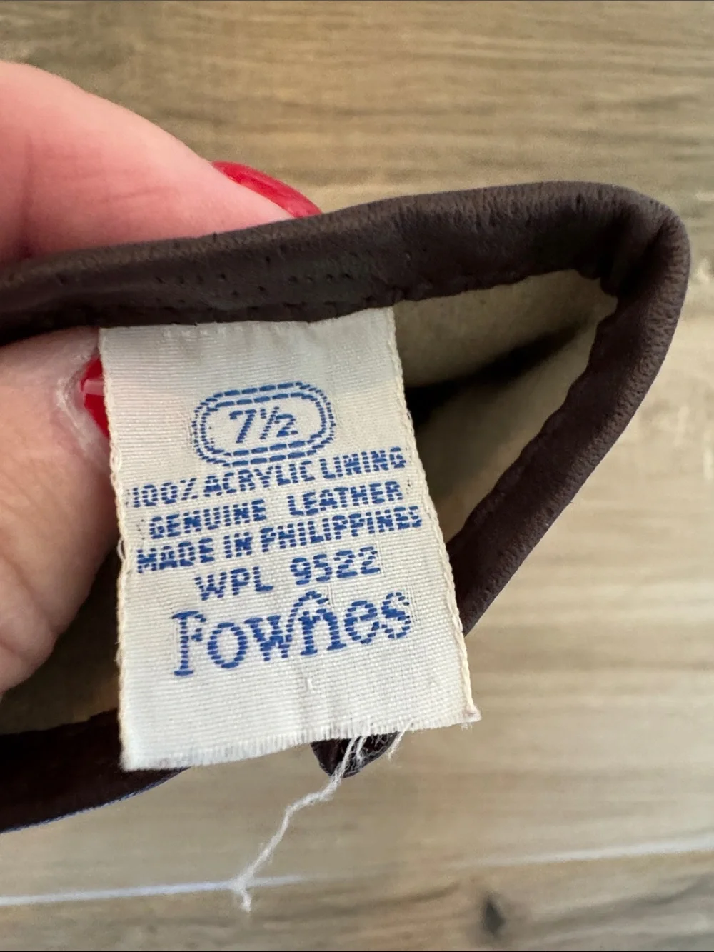 Vintage Fownes 7 1/2 leather gloves